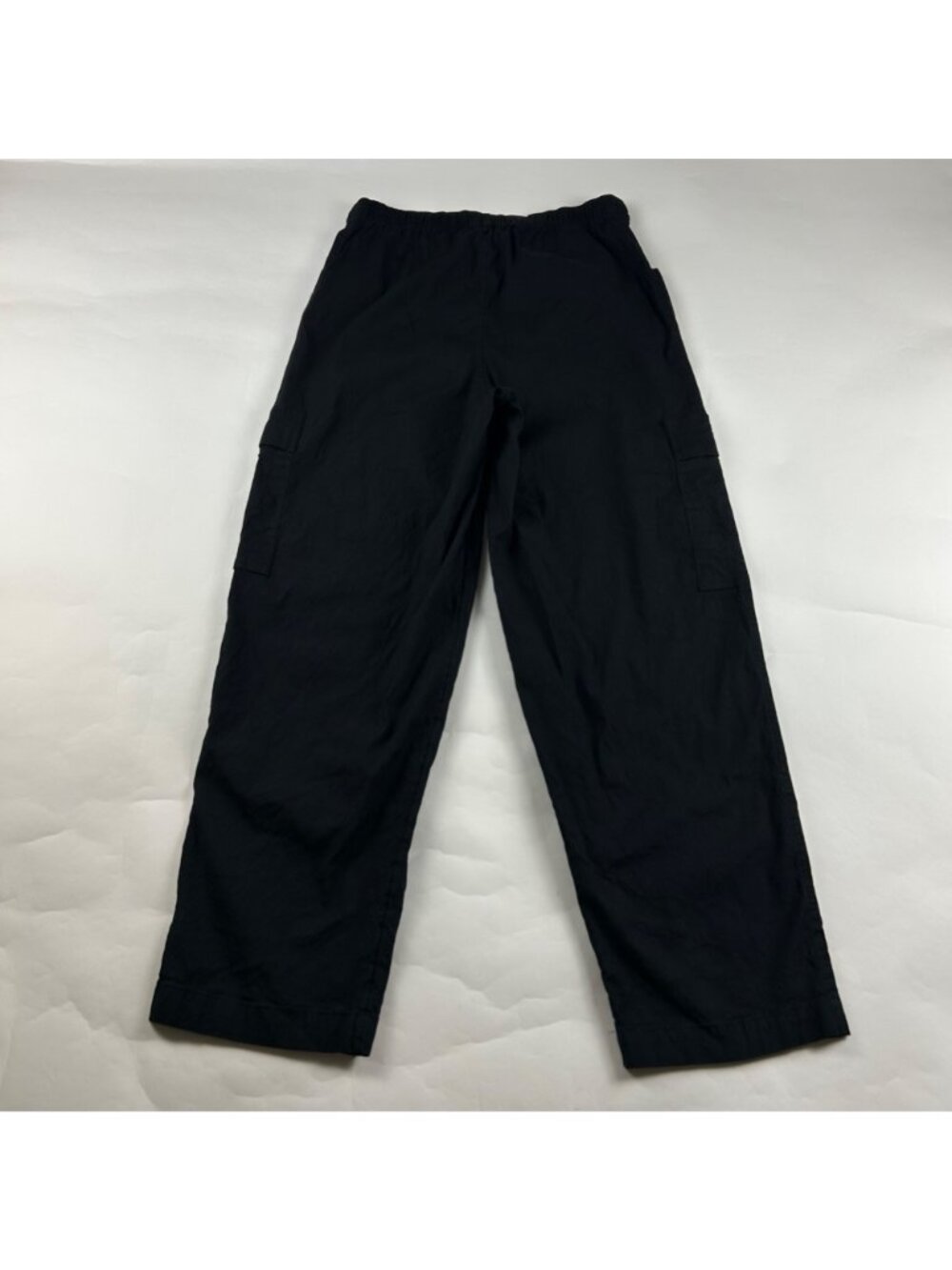 Athleta Black Linen Blend Paradise Relaxed Straight Leg Cargo Pant XS - Picture 7 of 8